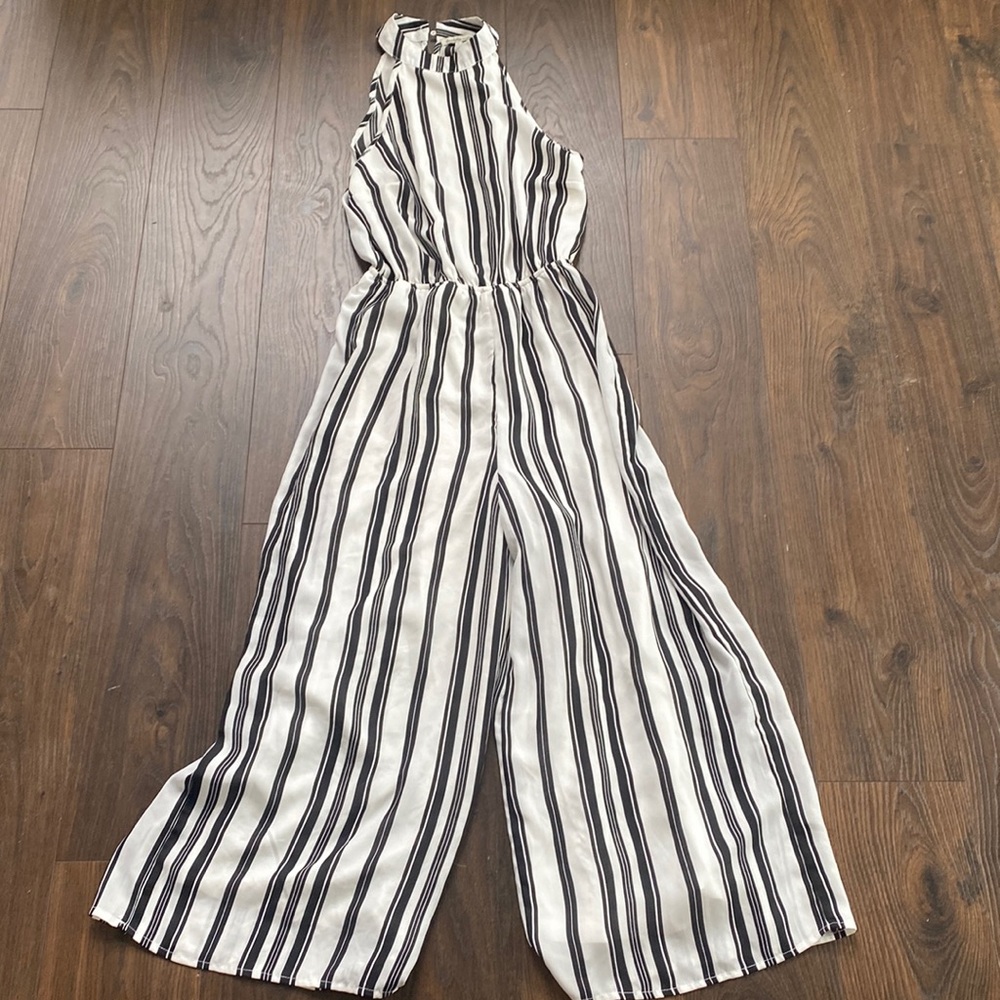 Black & White Jumpsuit. Open back.